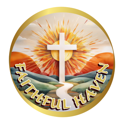 Faithful haven logo path to cross.